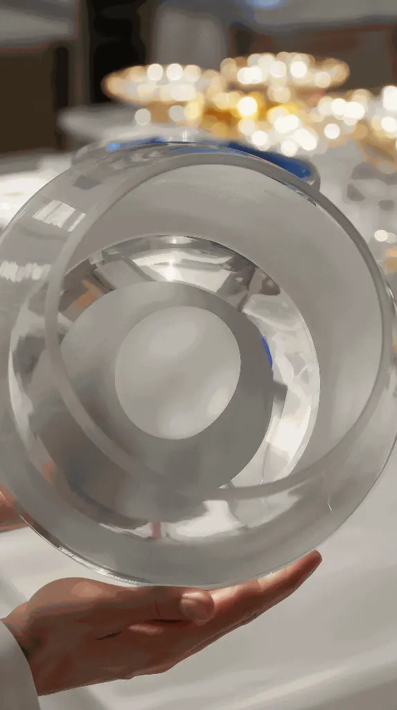 Plafonnier Kasar feuille argent présentation.webp