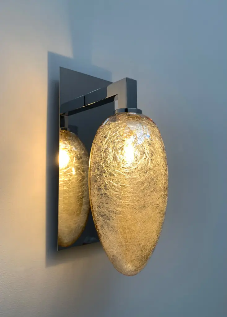 Applique Vallons Obscurs Miroir 1 Lumière - Ambre