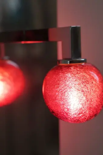 Applique Vallons Obscurs Miroir 1 Lumière - Rouge Rubis