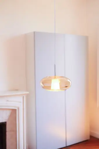 Kahina 1 Pendant Light - Fantasia Amber