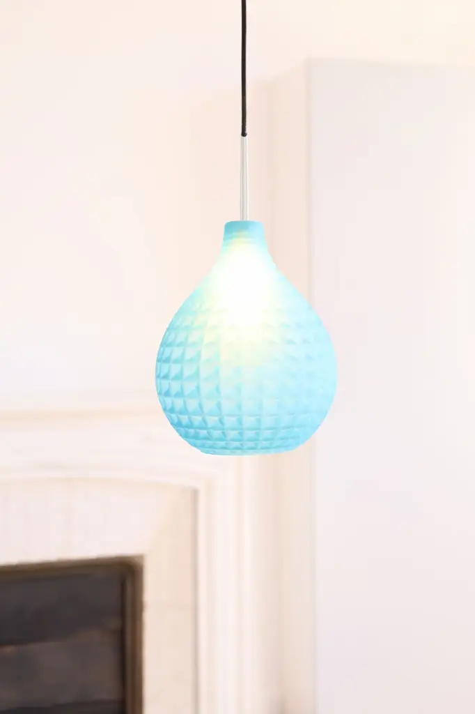 Circé Diamond 1 Pendant Light - Aquamarine Blue